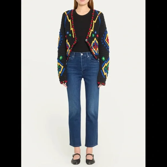 MOTHER Denim “In A Puff” Cardigan in Diamond In The Rough - Picture 3 of 15